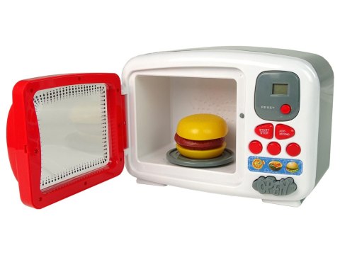 LEAN Toys Kuchenka Mikrofalowa Mikrofalówka Hamburger Hot Dog Akcesoria LEAN Toys Kuchenka Mikrofalowa Mikrofalówka Hamburger Hot Dog Akcesoria