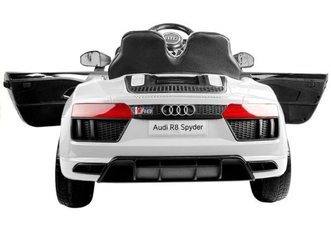 LEAN CARS Auto na Akumulator Audi R8 Spyder Biały LEAN CARS Auto na Akumulator Audi R8 Spyder Biały