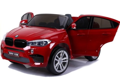 LEAN CARS Auto na Akumulator Nowe BMW X6M Czerwone Lakierowane LEAN CARS Auto na Akumulator Nowe BMW X6M Czerwone Lakierowane