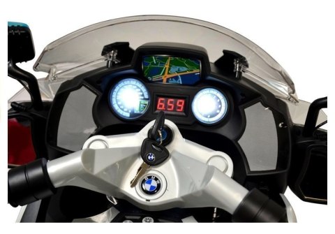 LEAN CARS Motor na Akumulator BMW R1200 Policja Srebrny LEAN CARS Motor na Akumulator BMW R1200 Policja Srebrny