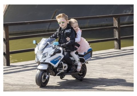 LEAN CARS Motor na Akumulator BMW R1200 Policja biały LEAN CARS Motor na Akumulator BMW R1200 Policja biały
