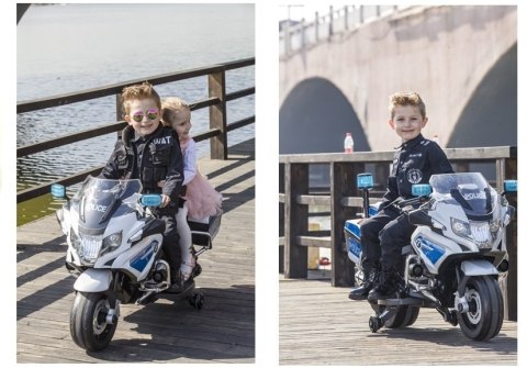 LEAN CARS Motor na Akumulator BMW R1200 Policja biały LEAN CARS Motor na Akumulator BMW R1200 Policja biały