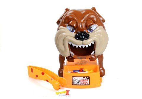 LEAN Toys Gra Zręcznościowa Zły Pies Na Baterie Buldog Brązowy LEAN Toys Gra Zręcznościowa Zły Pies Na Baterie Buldog Brązowy