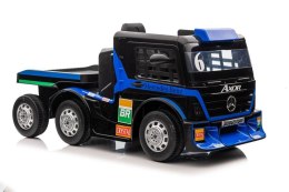LEAN CARS Auto Na Akumulator Mercedes + Naczepa XMX622B Granatowy LCD