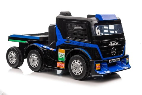 LEAN CARS Auto Na Akumulator Mercedes + Naczepa XMX622B Granatowy LCD LEAN CARS Auto Na Akumulator Mercedes + Naczepa XMX622B Granatowy LCD