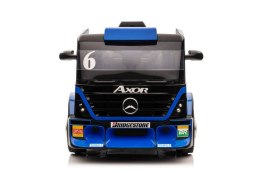 LEAN CARS Auto Na Akumulator Mercedes + Naczepa XMX622B Granatowy LCD