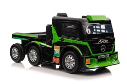 LEAN CARS Auto Na Akumulator Mercedes + Naczepa XMX622B Zielony LCD