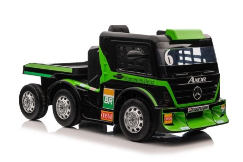 LEAN CARS Auto Na Akumulator Mercedes + Naczepa XMX622B Zielony LCD LEAN CARS Auto Na Akumulator Mercedes + Naczepa XMX622B Zielony LCD