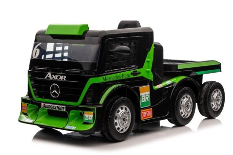 LEAN CARS Auto Na Akumulator Mercedes + Naczepa XMX622B Zielony LCD LEAN CARS Auto Na Akumulator Mercedes + Naczepa XMX622B Zielony LCD