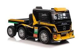 LEAN CARS Auto Na Akumulator Mercedes + Naczepa XMX622B Zółty LCD