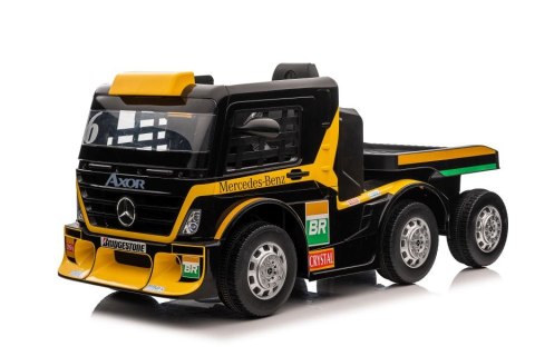 LEAN CARS Auto Na Akumulator Mercedes + Naczepa XMX622B Zółty LCD LEAN CARS Auto Na Akumulator Mercedes + Naczepa XMX622B Zółty LCD