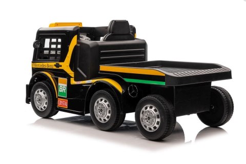 LEAN CARS Auto Na Akumulator Mercedes + Naczepa XMX622B Zółty LCD LEAN CARS Auto Na Akumulator Mercedes + Naczepa XMX622B Zółty LCD
