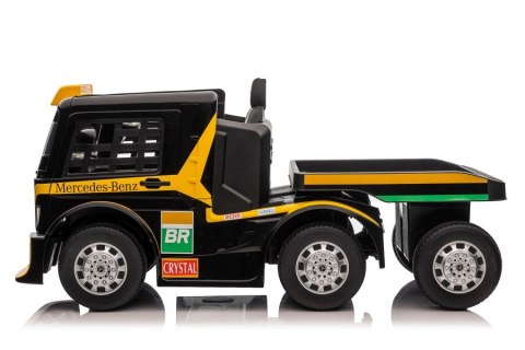 LEAN CARS Auto Na Akumulator Mercedes + Naczepa XMX622B Zółty LCD LEAN CARS Auto Na Akumulator Mercedes + Naczepa XMX622B Zółty LCD