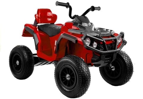LEAN CARS Quad na Akumulator BDM0906 Pompowane Koła Czerwony LEAN CARS Quad na Akumulator BDM0906 Pompowane Koła Czerwony