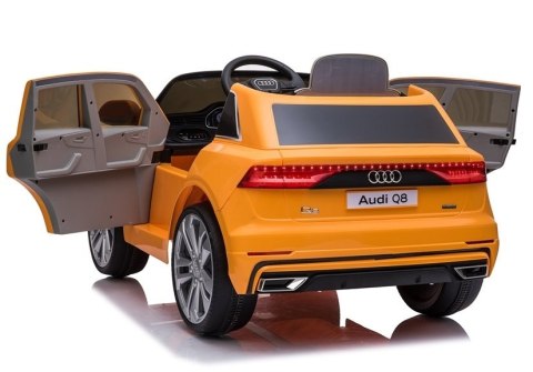 LEAN CARS Auto na Akumulator Audi Q8 JJ2066 Żółty Lakierowany LEAN CARS Auto na Akumulator Audi Q8 JJ2066 Żółty Lakierowany