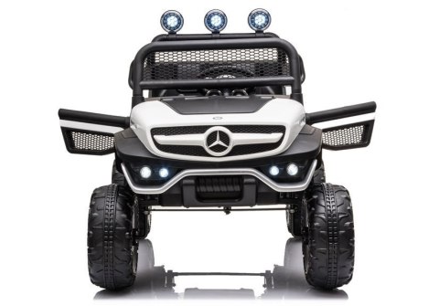 LEAN CARS Pojazd na Akumulator Mercedes Unimog S Biały LEAN CARS Pojazd na Akumulator Mercedes Unimog S Biały