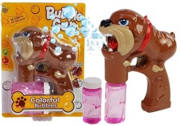 LEAN Toys Pistolet na bańki mydlane Pies Buldog