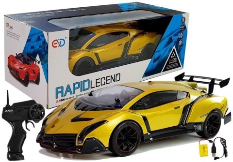 LEAN Toys Zdalnie Sterowane Sportowe Autko 1:10 Złote R/C LEAN Toys Zdalnie Sterowane Sportowe Autko 1:10 Złote R/C