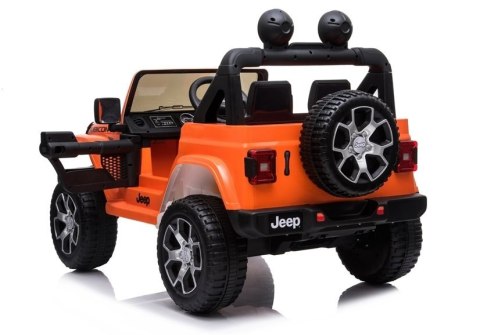 LEAN CARS Auto na Akumulator Jeep Rubicon 4x4 Pomarańczowy LEAN CARS Auto na Akumulator Jeep Rubicon 4x4 Pomarańczowy