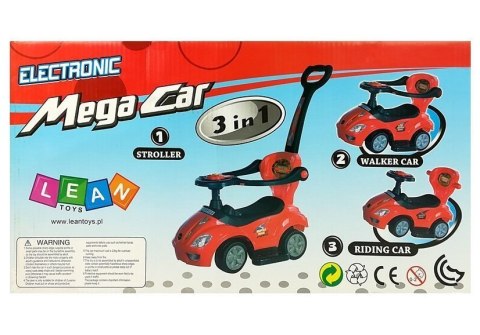 LEAN CARS Jeździk z Pchaczem Mega Car 3w1 Zielony LEAN CARS Jeździk z Pchaczem Mega Car 3w1 Zielony