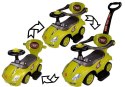 LEAN CARS Jeździk z Pchaczem Mega Car 3w1 Żółty
