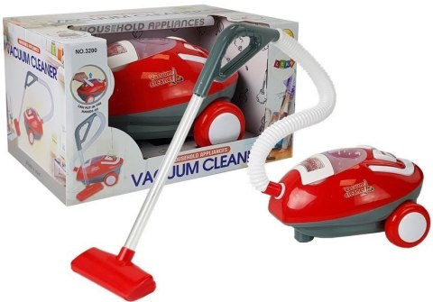 LEAN Toys Duży Odkurzacz na Baterie z Dźwiękiem Rączka Czerwono-Biały LEAN Toys Duży Odkurzacz na Baterie z Dźwiękiem Rączka Czerwono-Biały