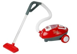 LEAN Toys Duży Odkurzacz na Baterie z Dźwiękiem Rączka Czerwono-Biały