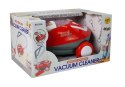 LEAN Toys Duży Odkurzacz na Baterie z Dźwiękiem Rączka Czerwono-Biały