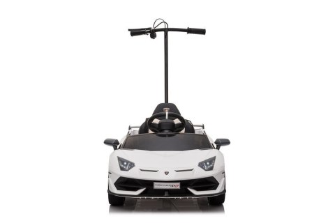LEAN CARS Auto Na Akumulator Lamborghini Aventador SX2018 Biały z Platformą LEAN CARS Auto Na Akumulator Lamborghini Aventador SX2018 Biały z Platformą