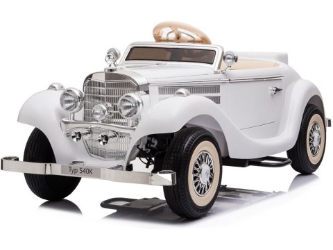 LEAN CARS Auto na akumulator Mercedes 540K Biały LEAN CARS Auto na akumulator Mercedes 540K Biały