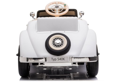 LEAN CARS Auto na akumulator Mercedes 540K Biały LEAN CARS Auto na akumulator Mercedes 540K Biały