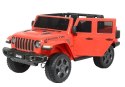 LEAN CARS Samochód na akumulator Jeep Rubicon 6768R czerwony