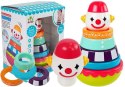 LEAN Toys Edukacyjna Piramidka Wańka Wstańka Klaun Wzory Kolory Dźwięk