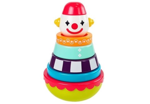 LEAN Toys Edukacyjna Piramidka Wańka Wstańka Klaun Wzory Kolory Dźwięk LEAN Toys Edukacyjna Piramidka Wańka Wstańka Klaun Wzory Kolory Dźwięk