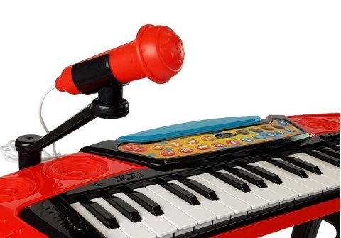 LEAN Toys Keyboard ze Statywem Krzesełkiem 37 Klawiszy Czerwony LEAN Toys Keyboard ze Statywem Krzesełkiem 37 Klawiszy Czerwony