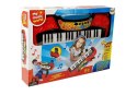 LEAN Toys Keyboard ze Statywem Krzesełkiem 37 Klawiszy Czerwony