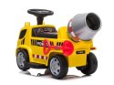 LEAN CARS Pojazd Jeździk Betoniarka Dźwięki Podpórka Na Akumulator Żółta