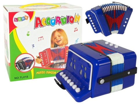 LEAN Toys Akordeon Instrument Dla Małego Muzyka Niebieski LEAN Toys Akordeon Instrument Dla Małego Muzyka Niebieski