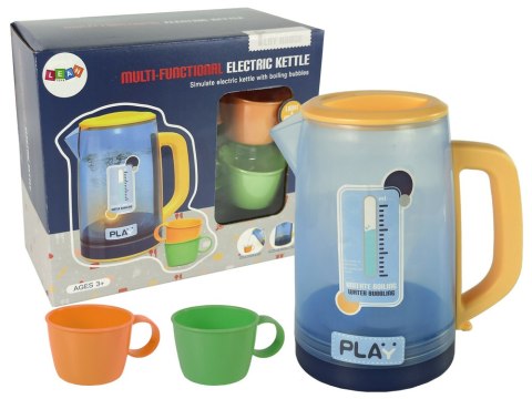 LEAN Toys Elektryczny Czajnik Niebieski Świeci Gra Dźwięki Na Wodę LEAN Toys Elektryczny Czajnik Niebieski Świeci Gra Dźwięki Na Wodę