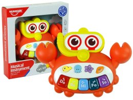 LEAN Toys Muzyczne Pianinko Krab Zwierzątka Morskie Dźwięki Światła
