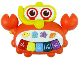 LEAN Toys Muzyczne Pianinko Krab Zwierzątka Morskie Dźwięki Światła