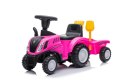 LEAN CARS Jeździk Traktor New Holland 658T Różowy LEAN CARS Jeździk Traktor New Holland 658T Różowy