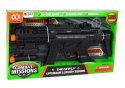 LEAN Toys Duży Pistolet Karabin Maszynowy na baterie Światło Dźwięk Wibracje