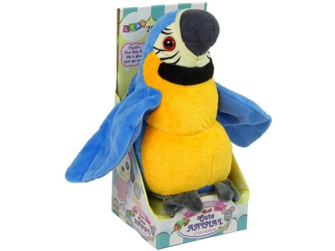 LEAN Toys Interaktywna Gadająca Papuga Niebieska Powtarzająca Słowa LEAN Toys Interaktywna Gadająca Papuga Niebieska Powtarzająca Słowa
