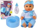 LEAN Toys Lalka Piżama 30 cm Niebieska Butelka Nocnik Pije