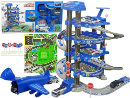 LEAN Toys Parking Policyjny Czteropoziomowy Elektryczna Winda Policja Akcesoria