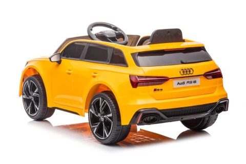LEAN CARS Pojazd na Akumulator Audi RS6 BRD-2118 Żółty LEAN CARS Pojazd na Akumulator Audi RS6 BRD-2118 Żółty