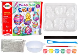 LEAN Toys Zestaw Kreatywny DIY Gips Odlewy Magnesy Świąteczne Malowanie Jajek Wielkanoc