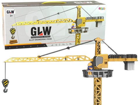 LEAN Toys Pojazd Budowlany Żuraw Dźwig 95 cm Żółty LEAN Toys Pojazd Budowlany Żuraw Dźwig 95 cm Żółty