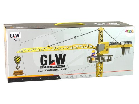 LEAN Toys Pojazd Budowlany Żuraw Dźwig 95 cm Żółty LEAN Toys Pojazd Budowlany Żuraw Dźwig 95 cm Żółty